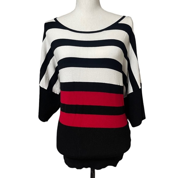 Graphic slouchy professional striped sweater - Picture 1 of 3